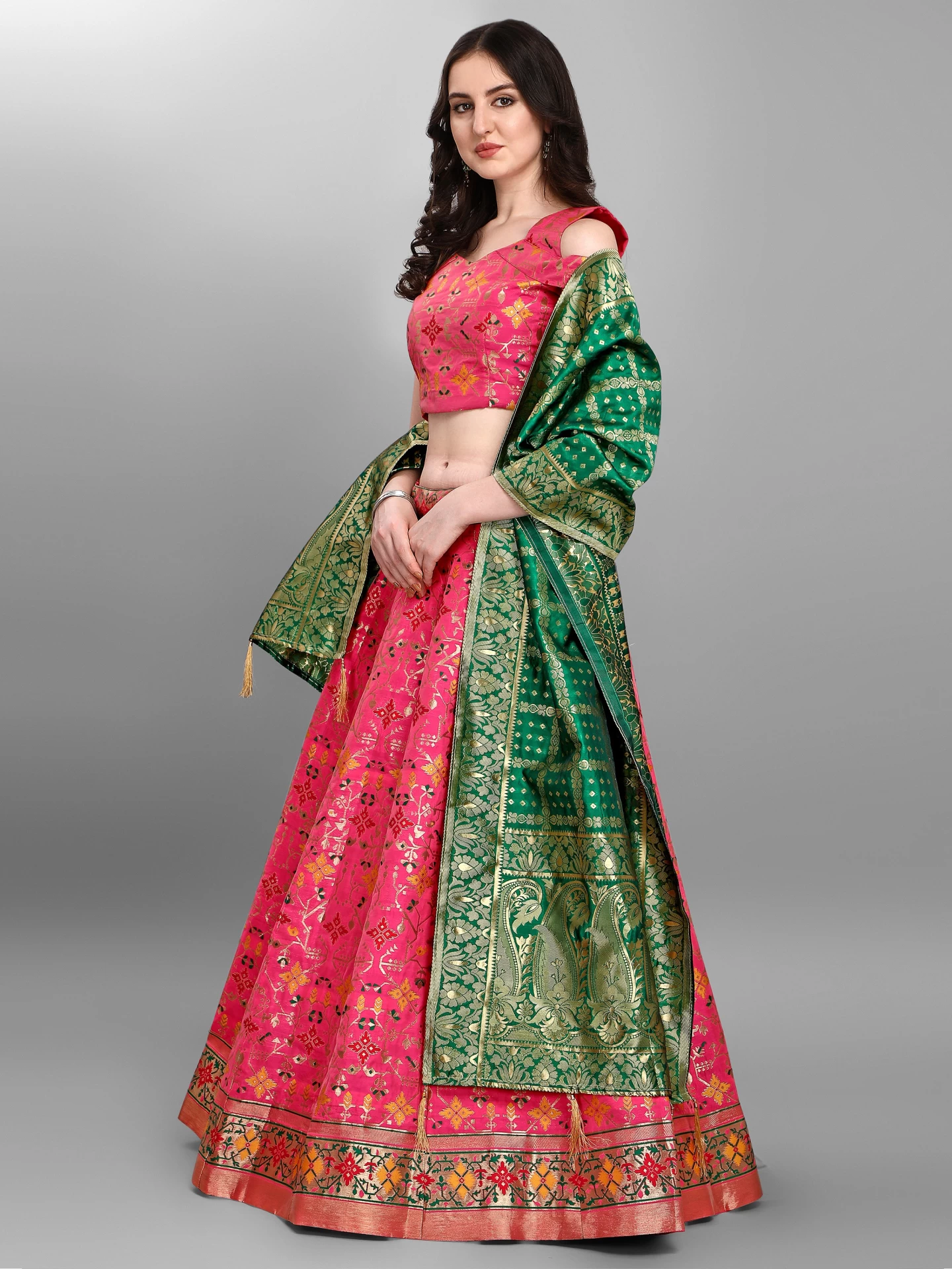 Buy Wedding Wear Light Green Embroidered Work Premium Net Lehenga Choli  Online From Surat Wholesale Shop.