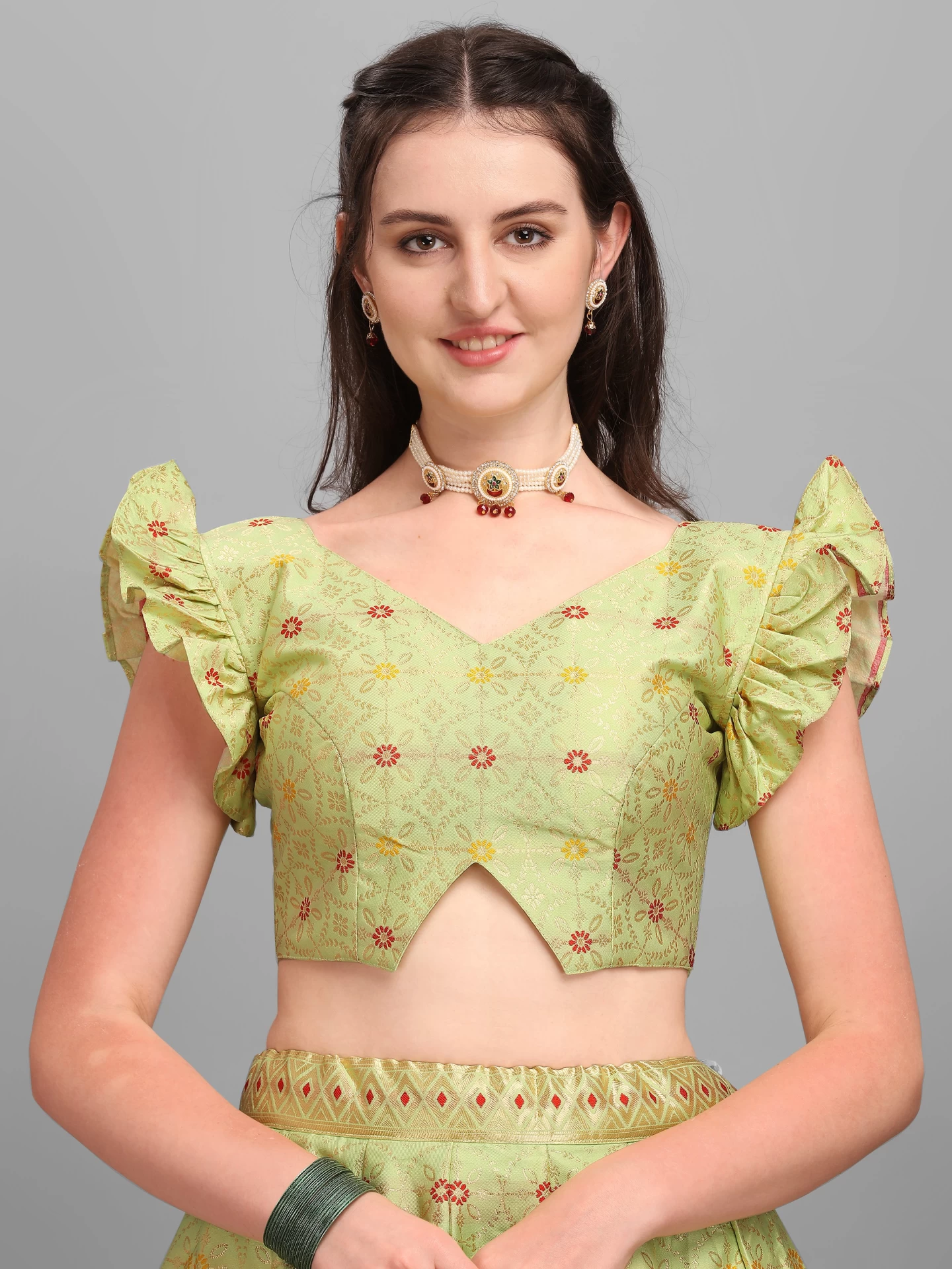 Ashena Teal Green Embroidered Lehenga Choli | Buy Indian Wear